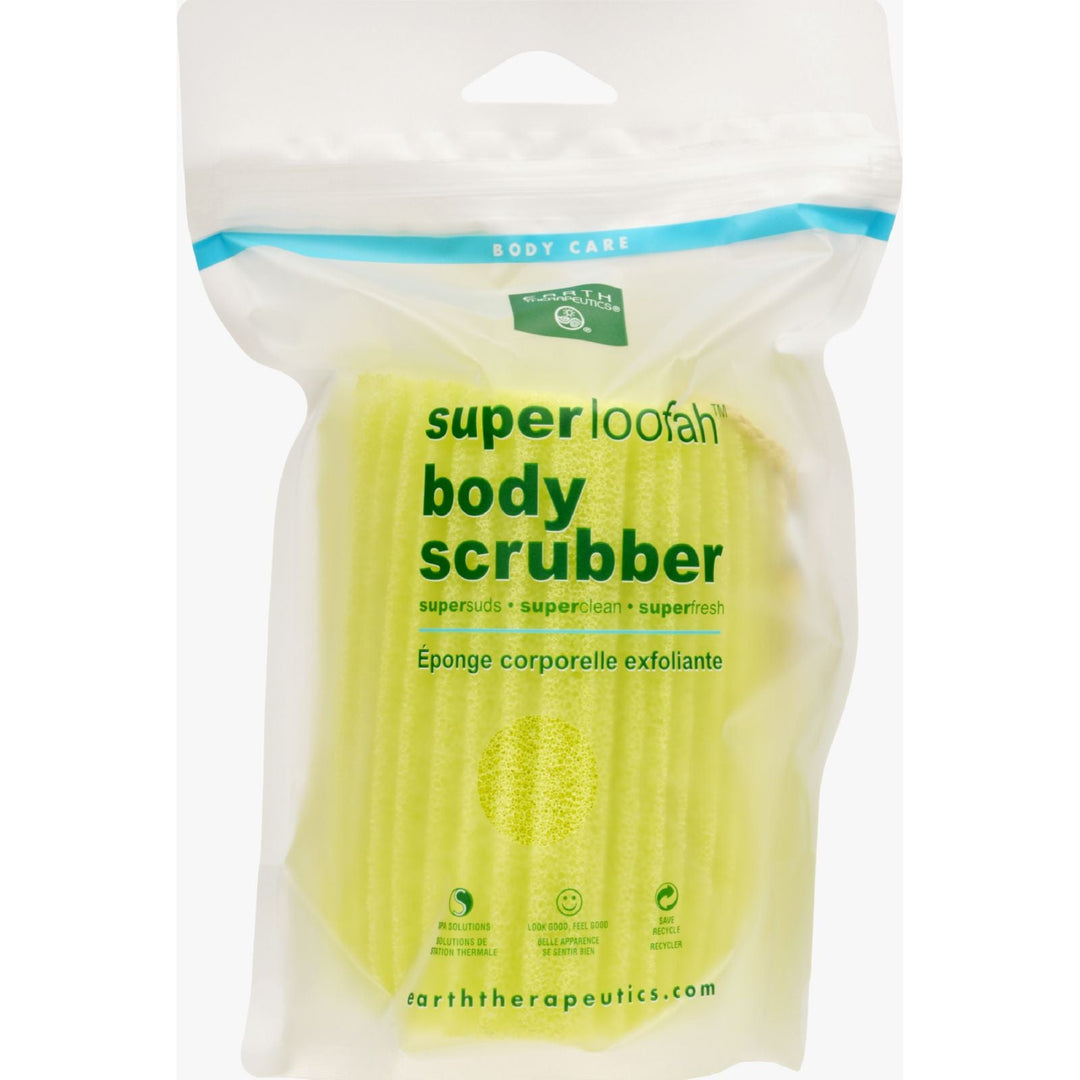 Earth Therapeutics Loofah - Super - Body Scrubber - Green - 1 Count - Maras Green